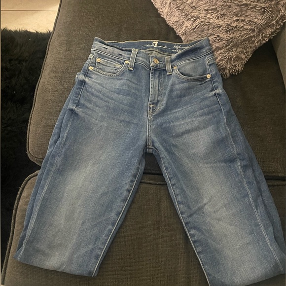 New 7 For All Mankind High Waisted Gwenevere Jeans Size 24 - Picture 2 of 4